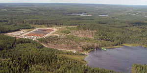 odvodňování sedimentu Švédsko